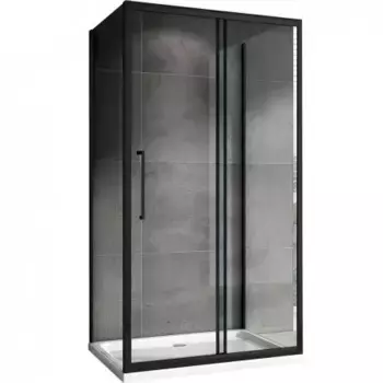 Душевой уголок Abber Schwarzer Diamant AG30140BH-S90B 140х90, профиль черный, стекло прозрачное