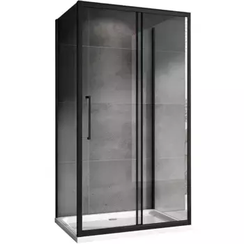 Душевой уголок Abber Schwarzer Diamant 150х100 AG30150BH-S100B-S100B черный, стекло прозрачное