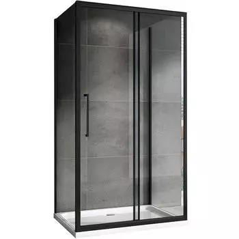 Душевой уголок Abber Schwarzer Diamant 150х70 AG30150BH-S70B-S70B черный, стекло прозрачное