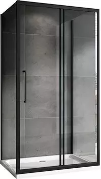 Душевой уголок Abber Schwarzer Diamant AG30160BH-S90B-S90B 160x90, профиль черный, стекло прозрачное