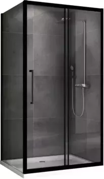 Душевой уголок Abber Schwarzer Diamant 170х100 AG30170BH-S100B черный, стекло прозрачное