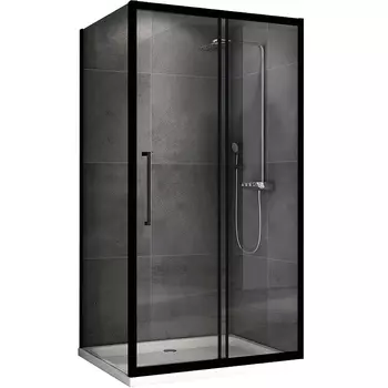 Душевой уголок Abber Schwarzer Diamant AG30170BH-S80B 170x80, профиль черный, стекло прозрачное