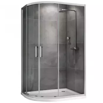 Душевой уголок Abber Schwarzer Diamant AG01180 100x80, профиль хром, стекло прозрачное