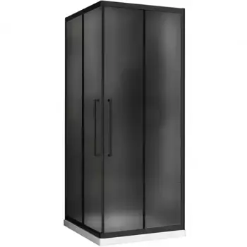 Душевой уголок Abber Schwarzer Diamant AG02080BMH 80x80, профиль черный матовый, стекло матовое