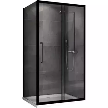 Душевой уголок Abber Schwarzer Diamant AG30110BH-S85B 110х85, профиль черный, стекло прозрачное