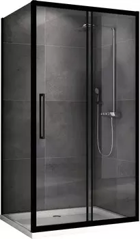Душевой уголок Abber Schwarzer Diamant 120х70 AG30120BH-S70B черный, стекло прозрачное