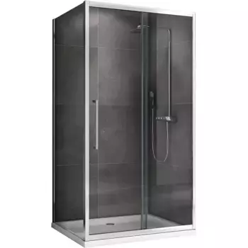 Душевой уголок Abber Schwarzer Diamant AG30130H-S85 130х85, профиль хром, стекло прозрачное