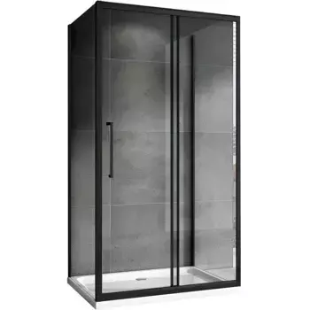 Душевой уголок Abber Schwarzer Diamant AG30170BH-S85B-S85B 170x85, профиль черный, стекло прозрачное