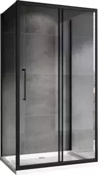 Душевой уголок Abber Schwarzer Diamant AG30170BH-S90B-S90B 170x90, профиль черный, стекло прозрачное