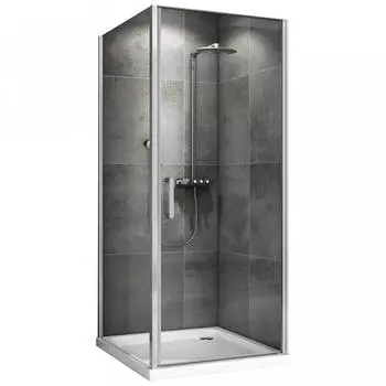 Душевой уголок Abber Sonnenstrand 100х70 AG04100S-S70 хром, стекло прозрачное
