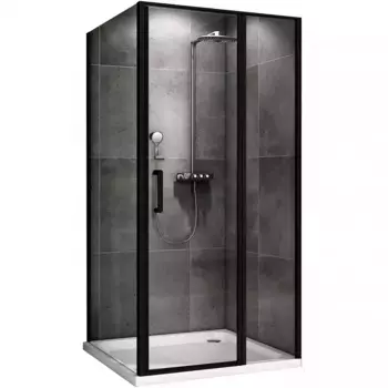 Душевой уголок Abber Sonnenstrand AG04100BS-S85B 100x85, профиль черный, стекло прозрачное
