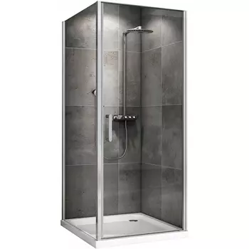 Душевой уголок Abber Sonnenstrand AG04100-S85 100x85, профиль хром, стекло прозрачное