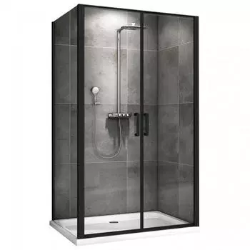 Душевой уголок Abber Sonnenstrand AG04100BC-S90B 100x90, профиль черный, стекло прозрачное