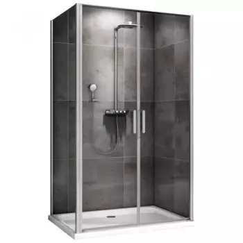 Душевой уголок Abber Sonnenstrand AG04100C-S90 90x100, профиль хром, стекло прозрачное