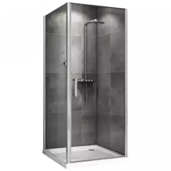 Душевой уголок Abber Sonnenstrand 80х80 AG04080-S80 хром, стекло прозрачное