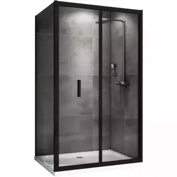 Душевой уголок Abber Sonnenstrand 90х85 AG07090B-S85B черный, стекло прозрачное