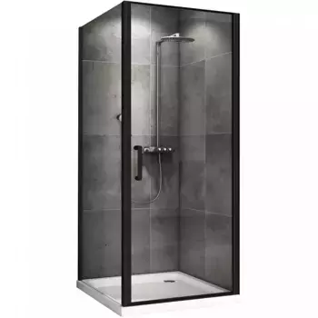 Душевой уголок Abber Sonnenstrand AG04100B-S85B 100x85, профиль черный, стекло прозрачное