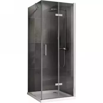 Душевой уголок Abber Zart AG08100P-S101 100х100, профиль хром, стекло прозрачное