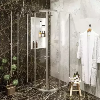 Душевой уголок Agger A01 080TCR/G 80х80, прозрачное стекло