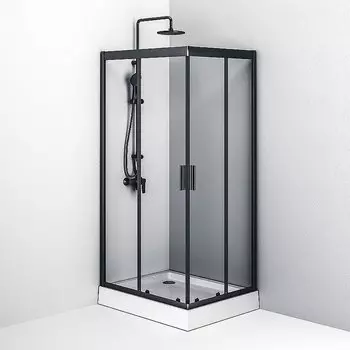 Душевой уголок AM.PM Gem W90G-404-100280-BT 100x80, профиль черный