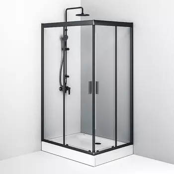 Душевой уголок AM.PM Gem 120х90 черный матовый