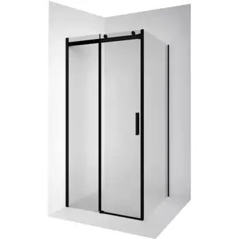 Душевой уголок Ambassador Benefit 120х100 черный стекло прозрачное