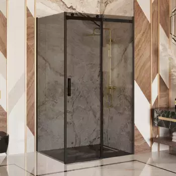 Душевой уголок Ambassador Benefit 130х90 черный стекло тонированное