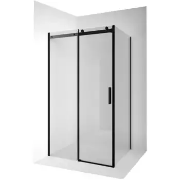 Душевой уголок Ambassador Benefit 130х90 черный стекло прозрачное