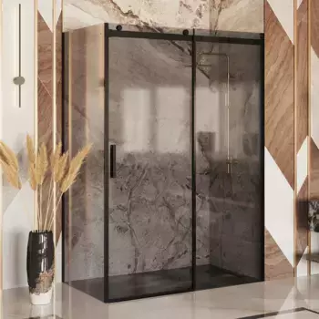 Душевой уголок Ambassador Benefit 140х80 черный стекло тонированное