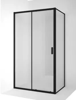 Душевой уголок Ambassador Forsa 110х80 черный стекло прозрачное