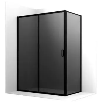 Душевой уголок Ambassador Forsa 150х80 черный стекло тонированное