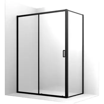 Душевой уголок Ambassador Forsa 160х110 черный стекло прозрачное