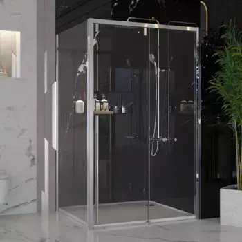 Душевой уголок Ambassador Intense 130х100 хром стекло прозрачное