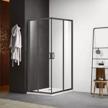 Душевой уголок AQUATEK AQ ARI KV 10020GM 100х100 см, профиль оружейная сталь, стекло прозрачное
