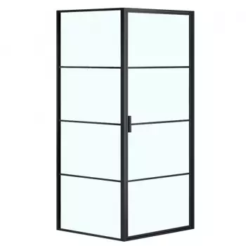 Душевой уголок Azario Richmond 100x100 R черный, матовый (AZ- NAG1221 1000 BLACK)