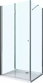 Душевой уголок BelBagno Albano 100х90 профиль хром стекло прозрачное