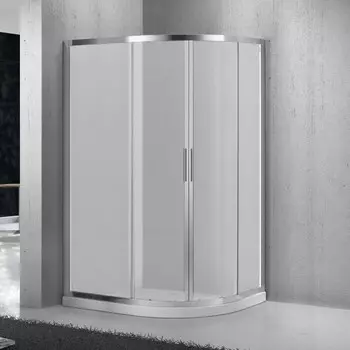 Душевой уголок BelBagno Sela 100х80 профиль хром стекло рифленое
