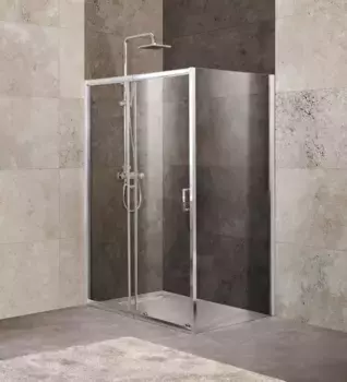 Душевой уголок BelBagno Unique 115х100 стекло прозрачное (UNIQUE-AH-1-100/115-100-C-Cr)
