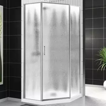 Душевой уголок BelBagno Uno 90х90 профиль хром стекло рифленое