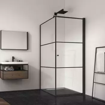 Душевой уголок Berges Dark черный правый