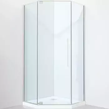 Душевой уголок Black&White Stellar Wind 100х100 хром стекло прозрачное