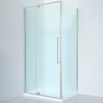 Душевой уголок Black&White Stellar Wind 100х100 хром стекло матовое