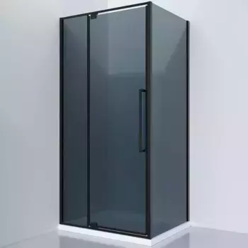 Душевой уголок Black&White Stellar Wind 100х100 черный стекло тонированное