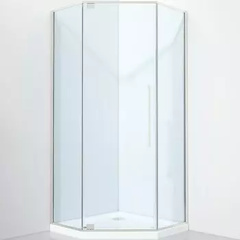 Душевой уголок Black&White Stellar Wind 100х100 хром стекло прозрачное