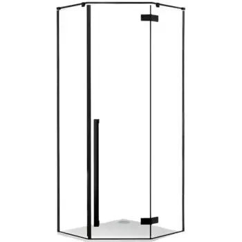 Душевой уголок Cerutti SPA 100х100 C2A профиль черный, стекло прозрачное