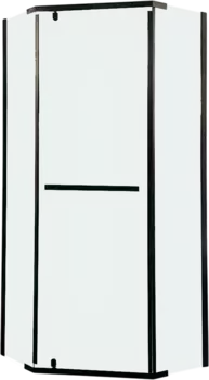 Душевой уголок Cerutti SPA Chika 100х100 профиль черный, стекло прозрачное