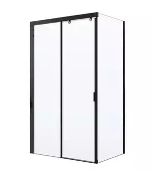 Душевой уголок Cerutti SPA Marbella 120x80 L профиль черный, стекло прозрачное