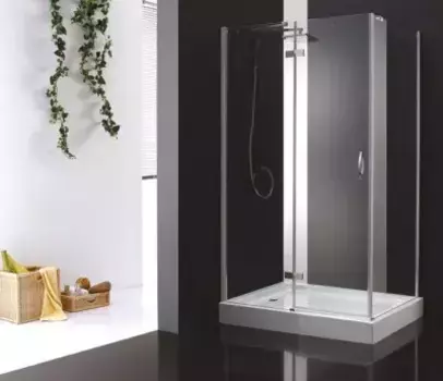 Душевой уголок Cezares 100х80 хром