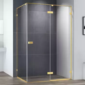 Душевой уголок Cezares Bellagio 140x90 профиль золото стекло прозрачное