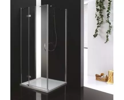Душевой уголок Cezares Bergamo 100х100 хром стекло прозрачное